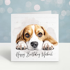 Beagle Dog Birthday Card -