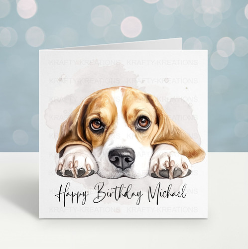 Beagle dog birthday - dog, card
