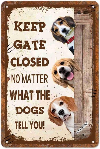 Tin metal sign keep - keep, gate
