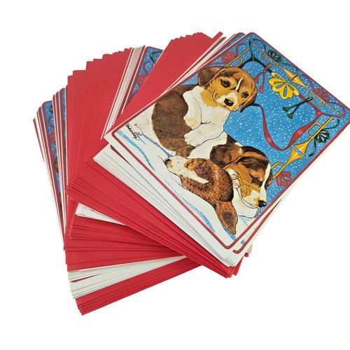 Beagle christmas cards set - christmas,