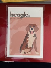 Beagle Dog Print. With Noun