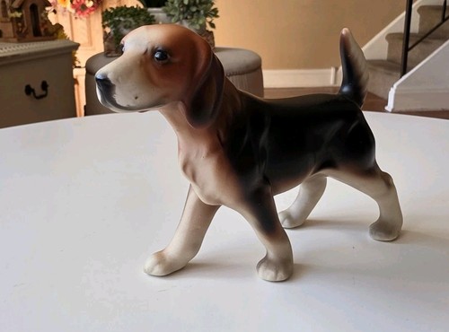 Vintage porcelain beagle - vintage,