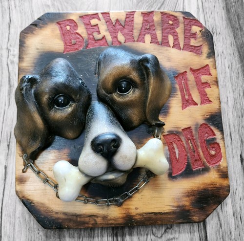 Vintage 1984 beware - of, dog