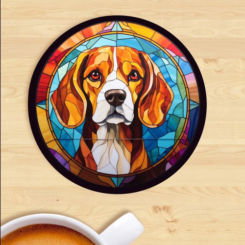 Pet dog coaster - dog, coaster,