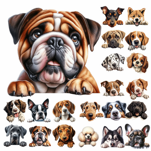 Puppy dog vinyl art sticker - vinyl,