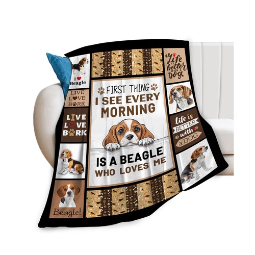 Beagles dog print blanket - print,