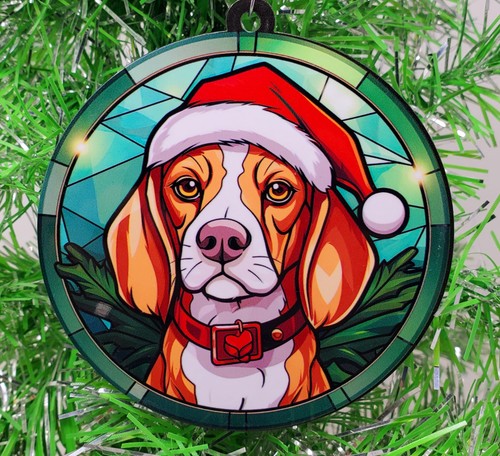 Christmas ornament beagle - ornament,