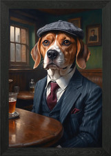 Beagle Dog in a Suit at the