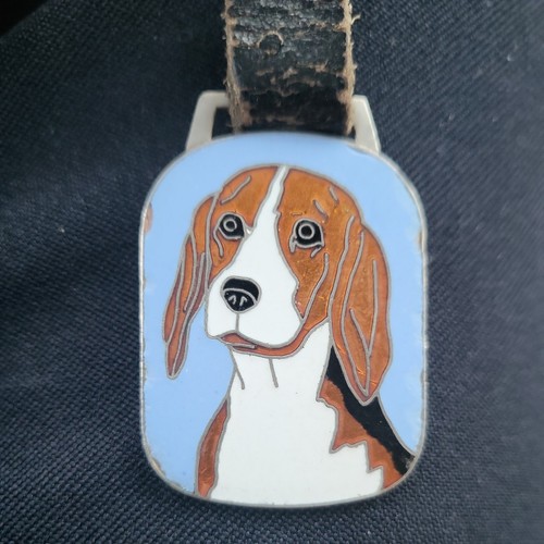 Vintage enamel beagle watch - vintage,