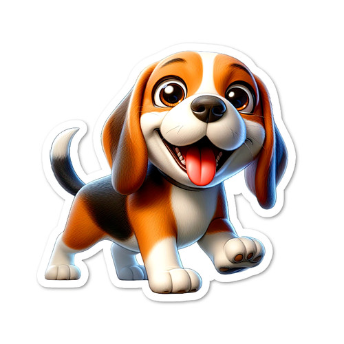 Beagle dog funny - beagle, vinyl
