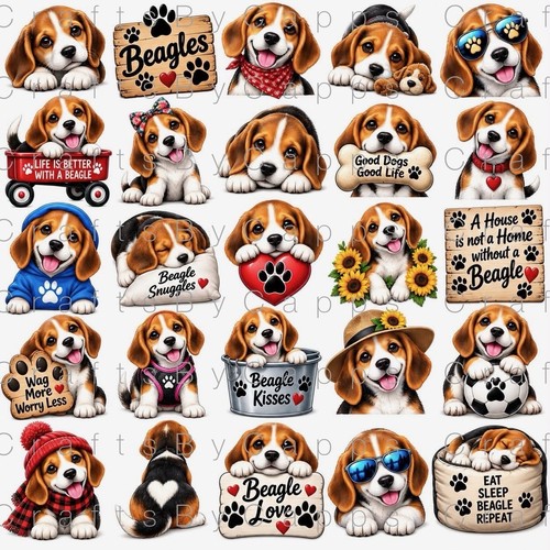 Beagles waterslide nail art - beagles,
