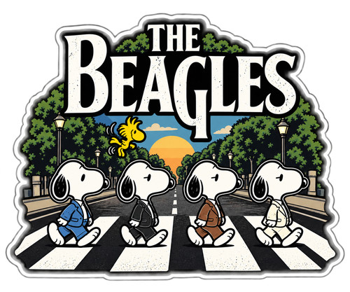 Snoopy beagles crosswalk - ,