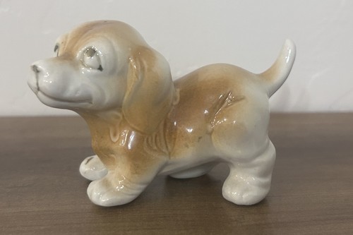 Vintage porcelain beagle dog - vintage,