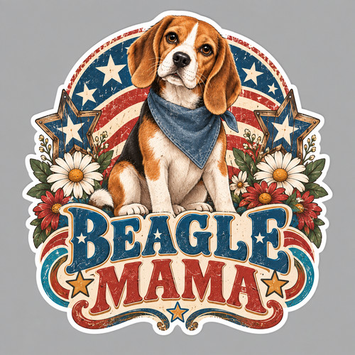 Beagle sticker vinyl decal