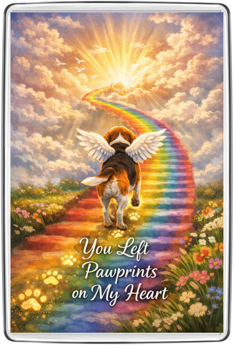 Rainbow bridge beagle fridge - rainbow,