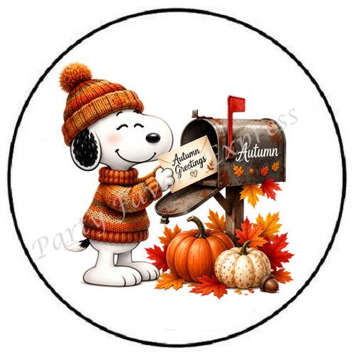 Autumn beagle mail envelope - autumn,
