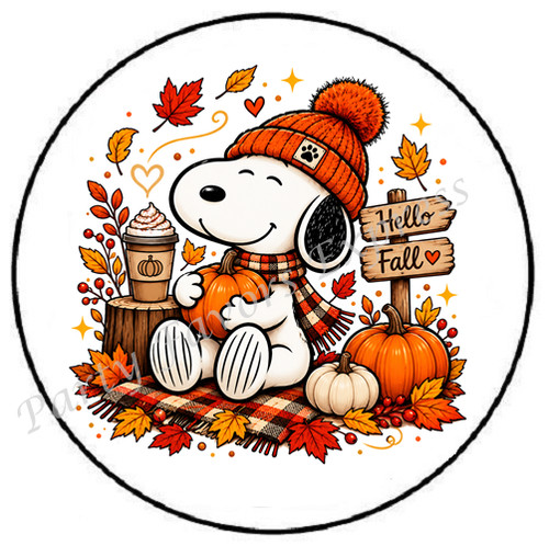 Hello fall beagle envelope - fall,