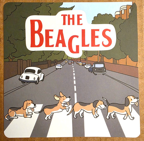 Beagles beatles funny - beatles, card
