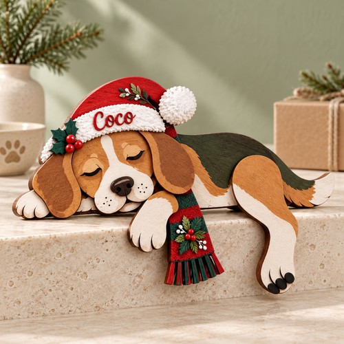 Personalized beagle wooden - personalized,
