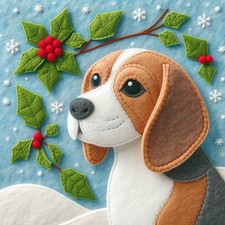 Single Luxury Beagle Christmas