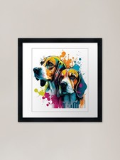 Beagles Dogs Framed Art Print