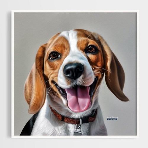 8x8 happy beagle puppy - 8x8,