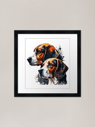 Beagles loyalty dogs framed - beagles,,
