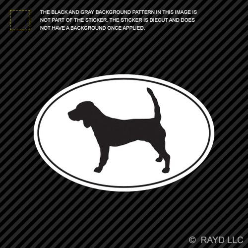 Beagle euro oval - oval, sticker
