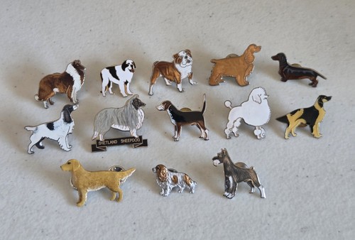 Dog breed lapel pin lot - breed,