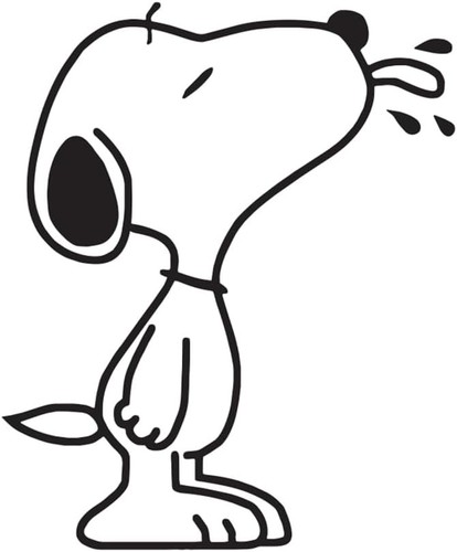White cartoon dog sticker - cartoon,