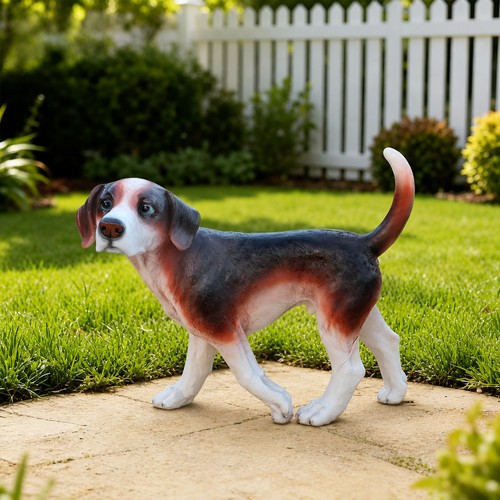 Lifelike beagle dog statue - lifelike,